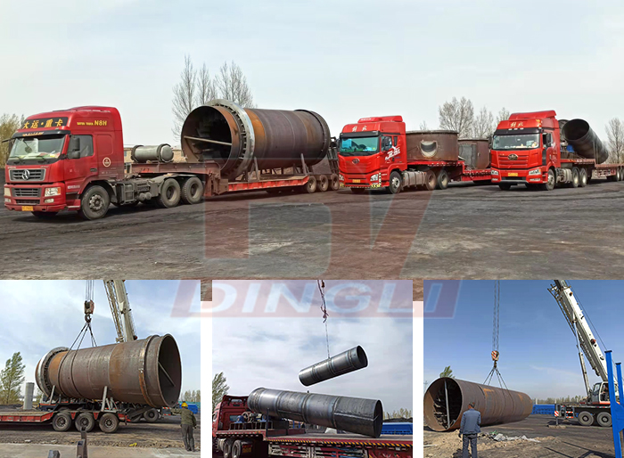 山西煤泥烘干機到貨現場圖